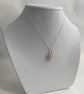 Rose Quartz Necklace, sterling silver - Image 5