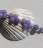 Purple Angelite Gemstone Crystal Beaded Bracelet "Harmony" - Image 4