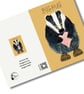 Badger cute blank card, thank you, get well, all occassions - Image 3