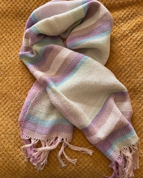 Hand woven cotton scarf