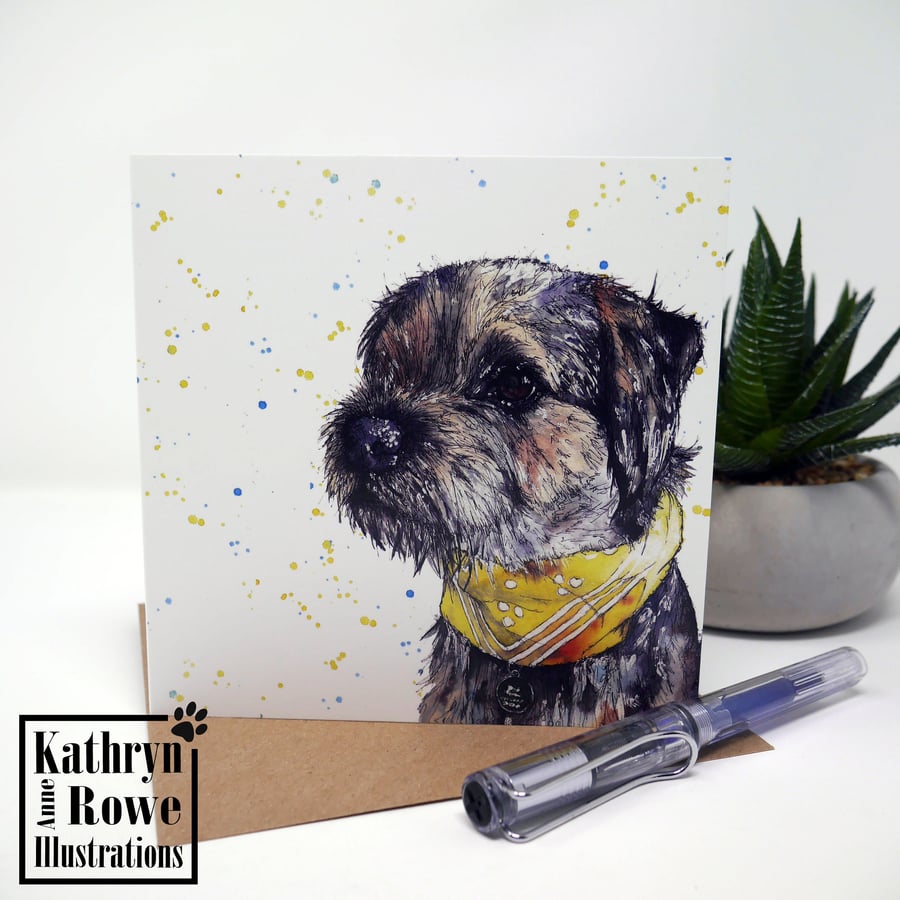 Border Terrier, Border Terrier Card, Border Terrier Gifts, Dog Card