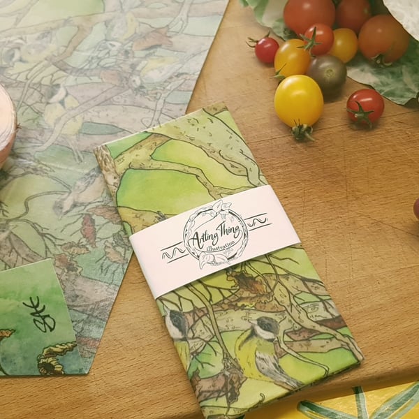 Handmade Beeswax Wrap - Original Artwork