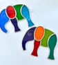 Stained Glass Elephant Suncatchers - Handmade Hanging Decoration  - Image 1