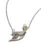 Handmade Sculptural Anticlastic Sterling Silver Pendant - Image 6