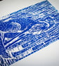 Winter Blue Fox Linocut Print - Image 2