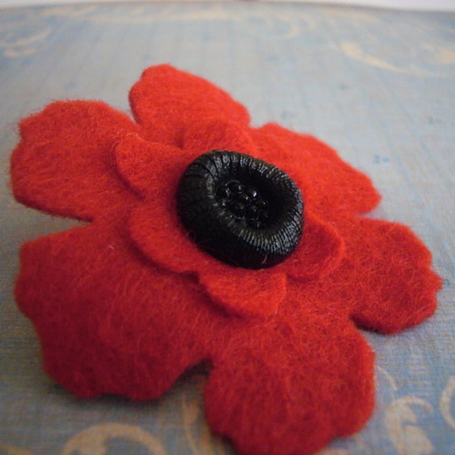 Charity POPPY Brooch - ALL proceeds to Royal British Legion.