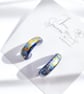 Watercolour Resin Hoop Earrings - Image 2