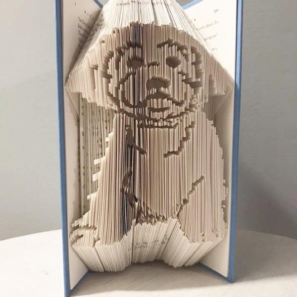 Bichon Frise Dog COMBI Book Folding Pattern - EMAILED PDF PATTERN