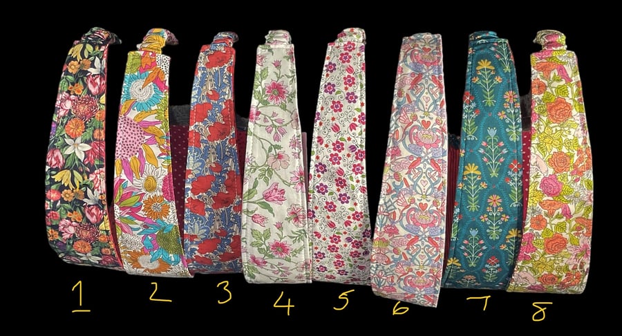 Hairband made of Liberty fabric, soft reversible headband