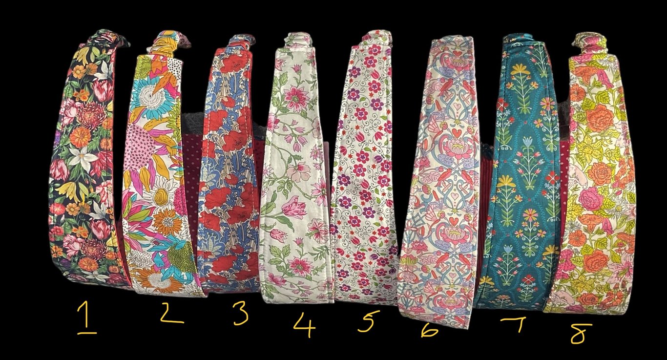 Hairband made of Liberty fabric, soft reversible headband
