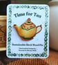 Cosy Cottagecore Wooden Pin - Mushroom Teapot Hygge Accessory - Image 1