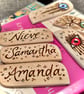 A house fit for a steampunk robot. Pyrography key ring. - Image 4