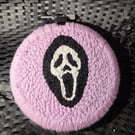 Ghost Face Punch Needle Horror Embroidery Hoop Wall Hanging Art