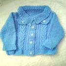 Knitted Denim Jacket Style for Babies & Children up to 7, Children's Gift Ideas