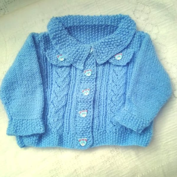 Knitted Denim Jacket Style for Babies & Children up to 7, Children's Gift Ideas