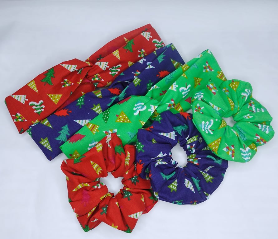 Christmas Scrunchies, Christmas Headbands, Christmas Hairbands, Twisted Headband