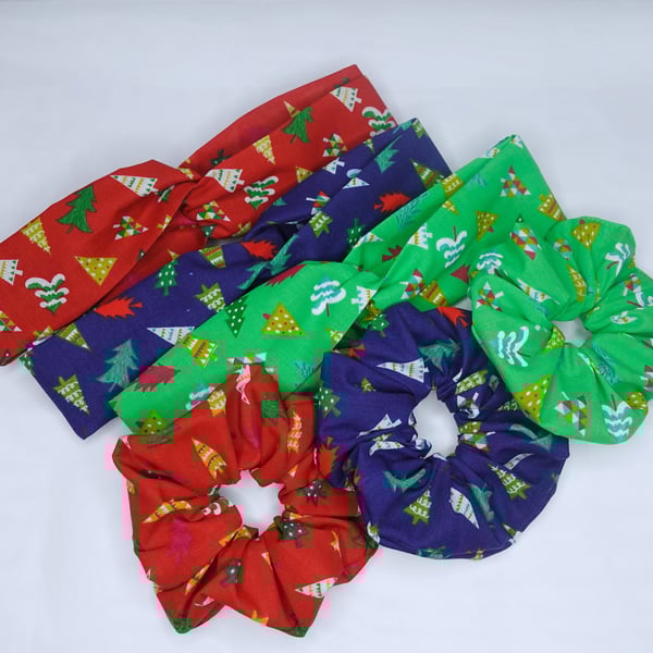 Christmas Scrunchies, Christmas Headbands, Christmas Hairbands, Twisted Headband