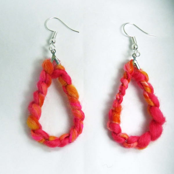 Pink Teardrop Earrings
