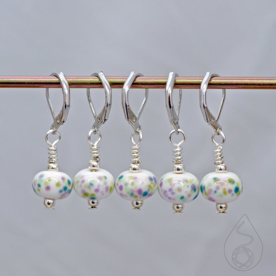 Lampwork Stitch Markers - Alium