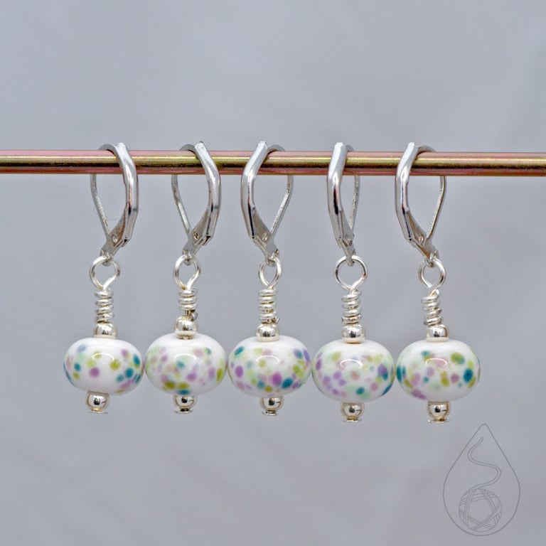 Lampwork Stitch Markers - Alium