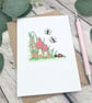 Toadstool Garden Card - Blank Card - Birthday Card - Any Occasion