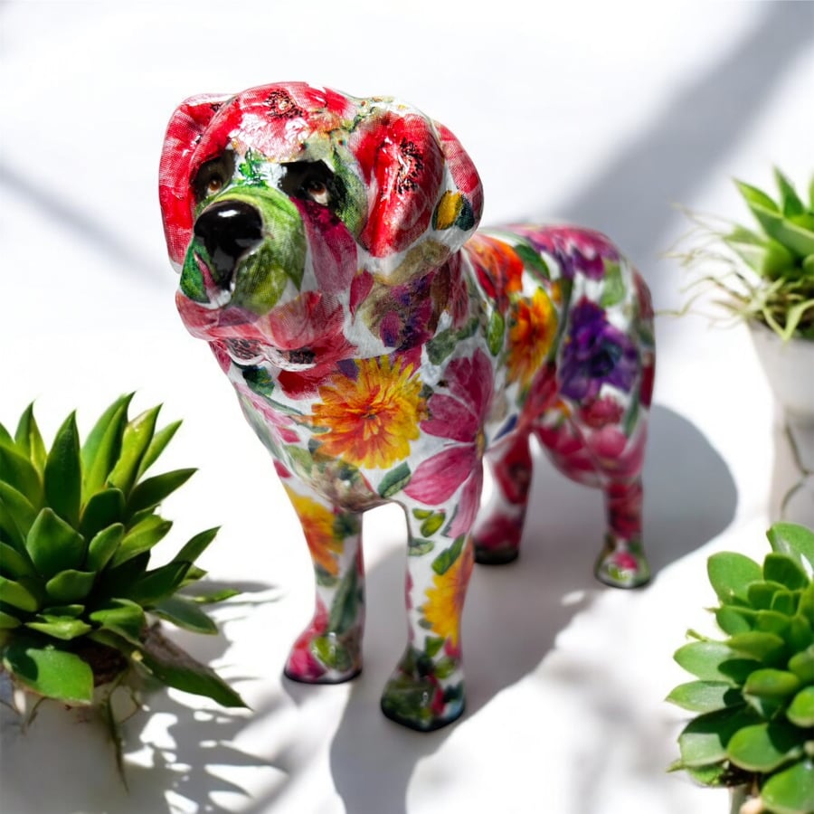 St Bernard Dog hand decorated pet ornament