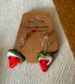 Juicy Handcrafted Watermelon Slice Drop Earrings