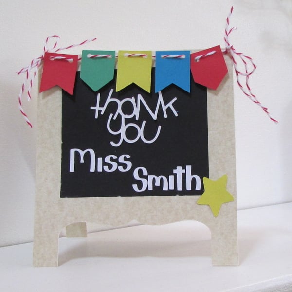 Teacher Thank You BlackBoard Card