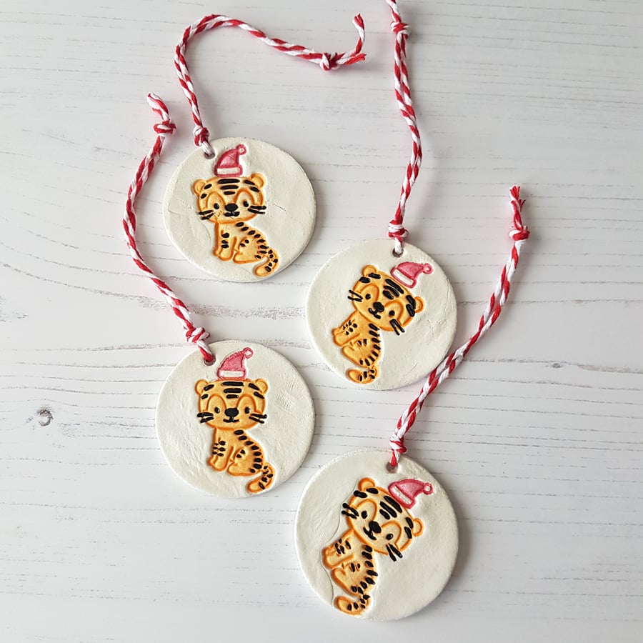 Christmas Tiger hanging decoration, bauble