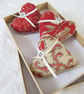 SET OF 3 LAVENDER BAGS - HEART SHAPED HAND EMBROIDERED - Image 3