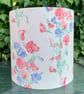Pink Blue Cottage Sweetpeas a Laura Ashley 80s Vintage Fabric Lampshade option  - Image 1