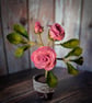 Blush Petal Rose in Terracotta – Pink Felt Bloom - Image 1