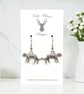 Charm Earrings - Silver Leopard