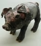Clay Raku fired Piglet