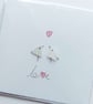 Sea Glass Lovebirds Card, Handmade Anniversary & Wedding Card, Keepsake Card - Image 6