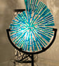   MADE TO ORDER -ammonite -   Fused glass   art sculpture  with metal stand  - Image 2