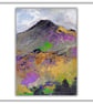 A small acrylic mountain painting - Scotland - landscape - letterbox gift
