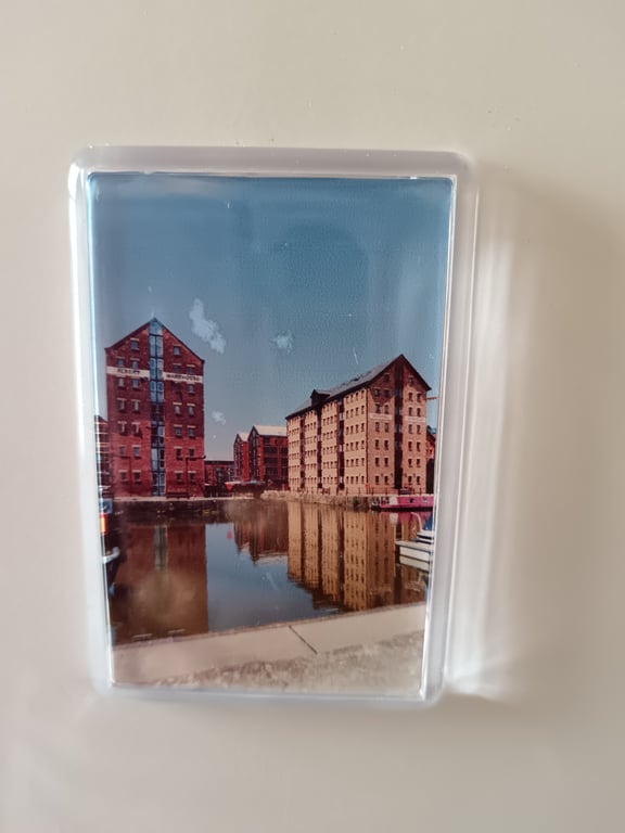 Gloucester Docks River View Photography Fridge Magnet 