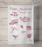 Edible Mushrooms of the British Isles Illustrated Organic Cotton Tea Towel