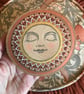 Painted mandala wood slice - Image 1