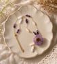 Azure Fairy Bloom Necklace – Real Erigeron Flower, Amethyst & Biwa Pearls - Image 10