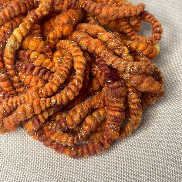 Autumn Gold Handspun Art Yarn