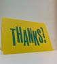 Thanks letterpress printed card A6 landscape  - Image 4
