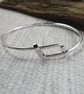 Sterling Silver Bangle with Adjustable fit up to 19.5cms - Image 5