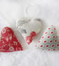SET OF 3 LAVENDER BAGS - HEART SHAPED HAND EMBROIDERED - Image 7