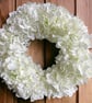 White Hydreagea Door wreath 30cm 