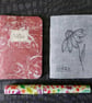 Pocket Size Handmade Notebook - Pack of 2 - Botanical Covers - Free Pen Included
