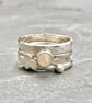 Silver Stack Ring, Opal stack ring, cloud ring, stack ring, Opal, - Image 1