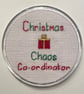 Handmade Cross Stitch Christmas Coaster – Funny Festive Gift - Image 2