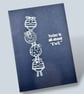 Funny Birthday today is all about you pun card, to ewe,  4 cute sheep, humour.   - Image 2